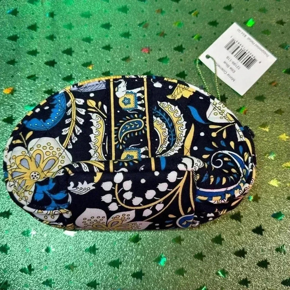Vera Bradley Mirror Cosmetic in Ellie Blue 2012 Elephant Pattern NWT - Picture 2 of 6